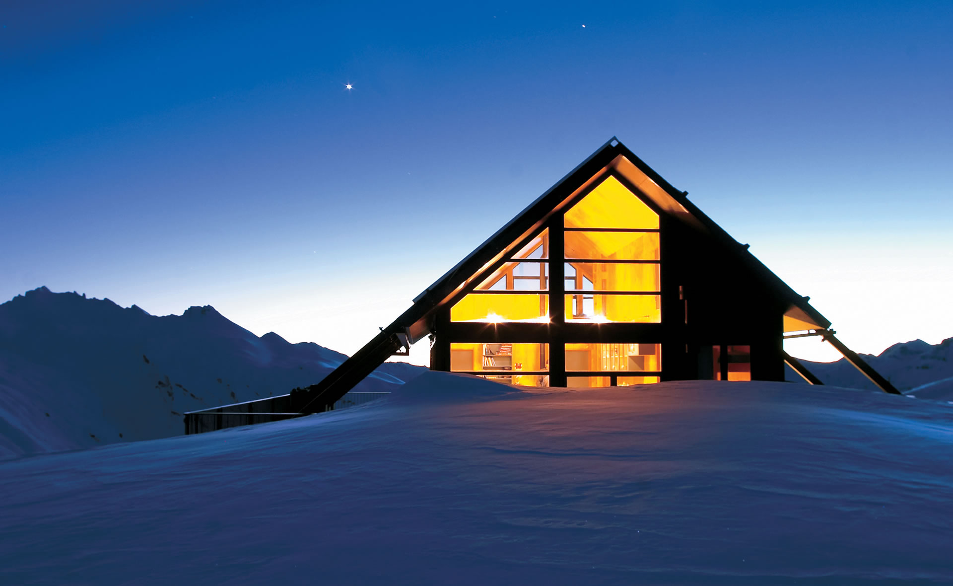 mountain-top-chalet-dusk