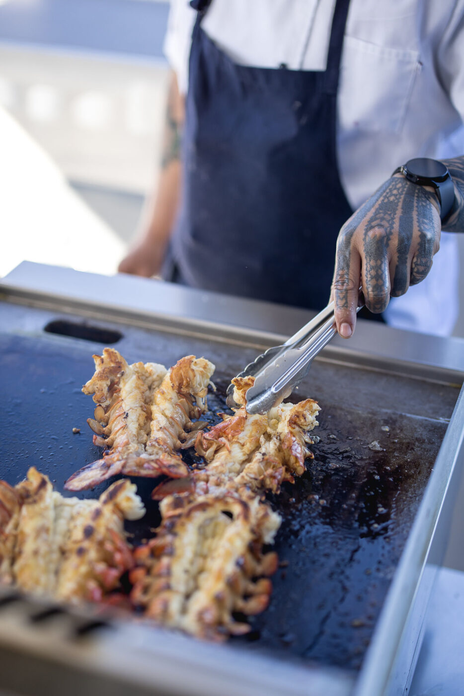 Crayfish being cooked